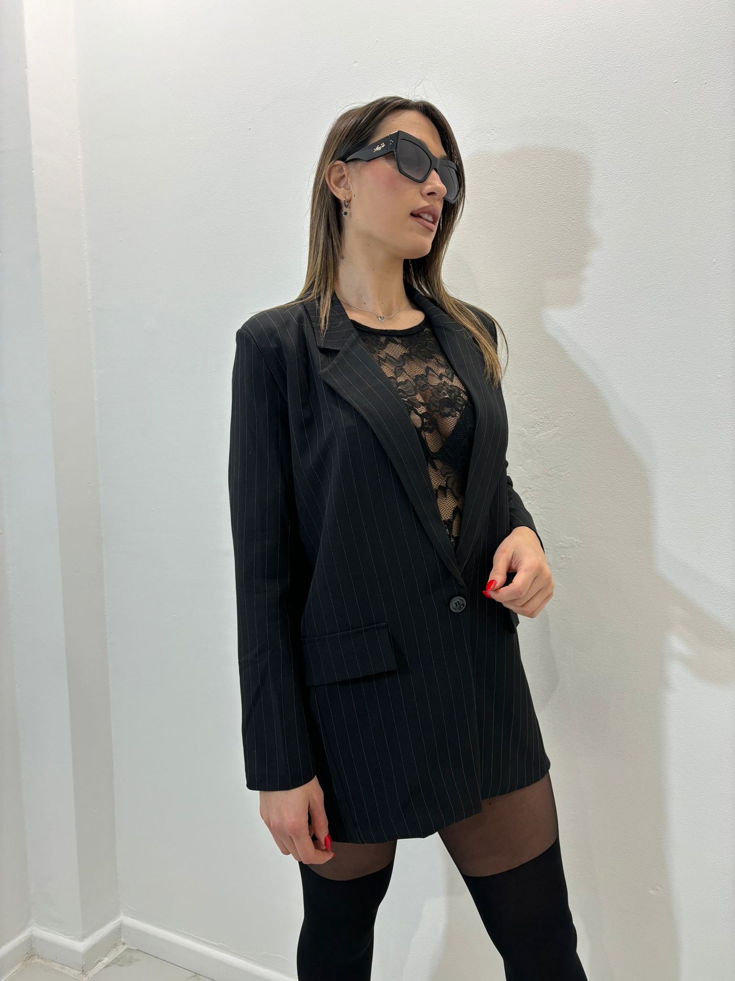 Giacca gessata