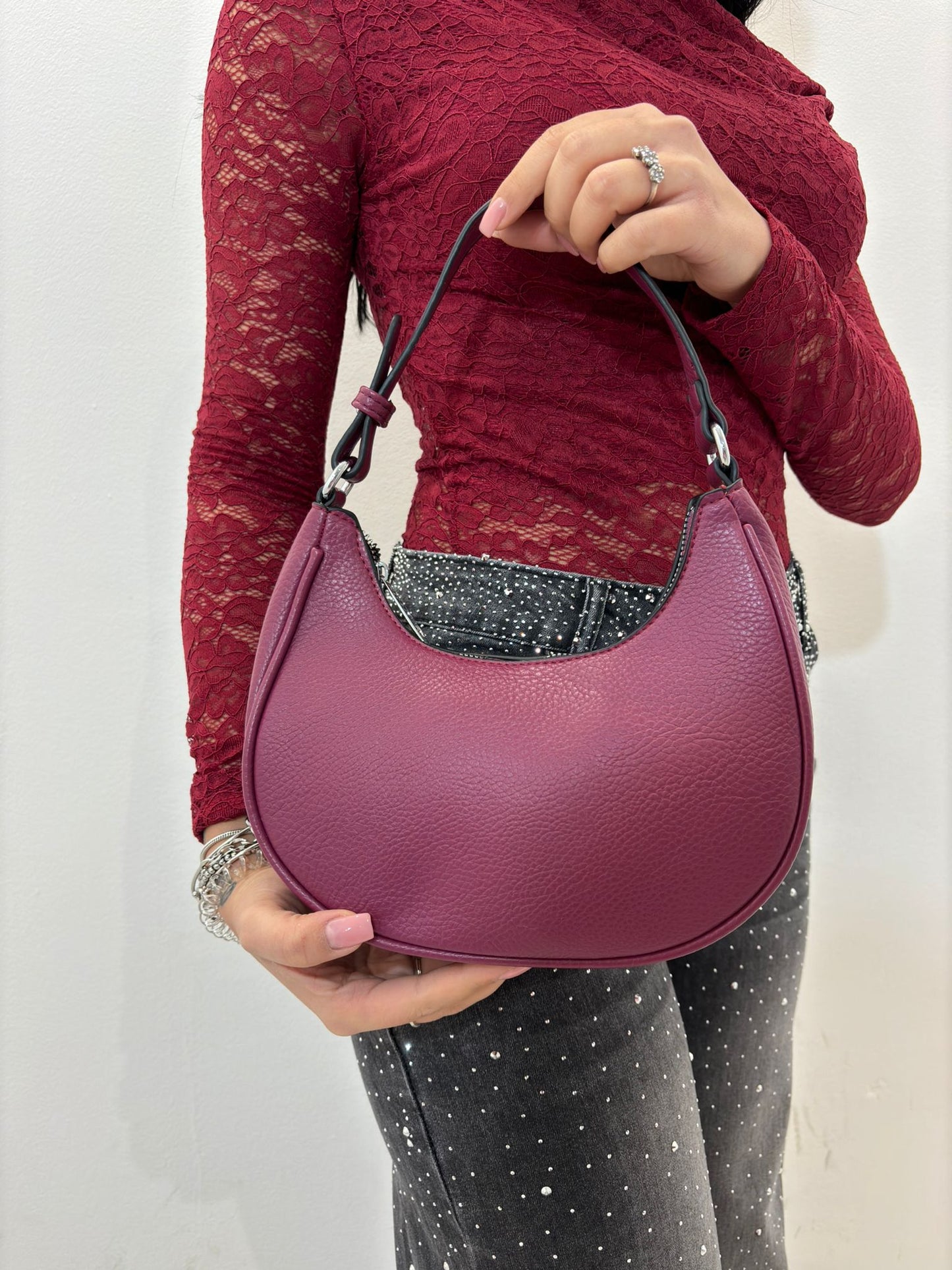 Borsa luna bordeaux