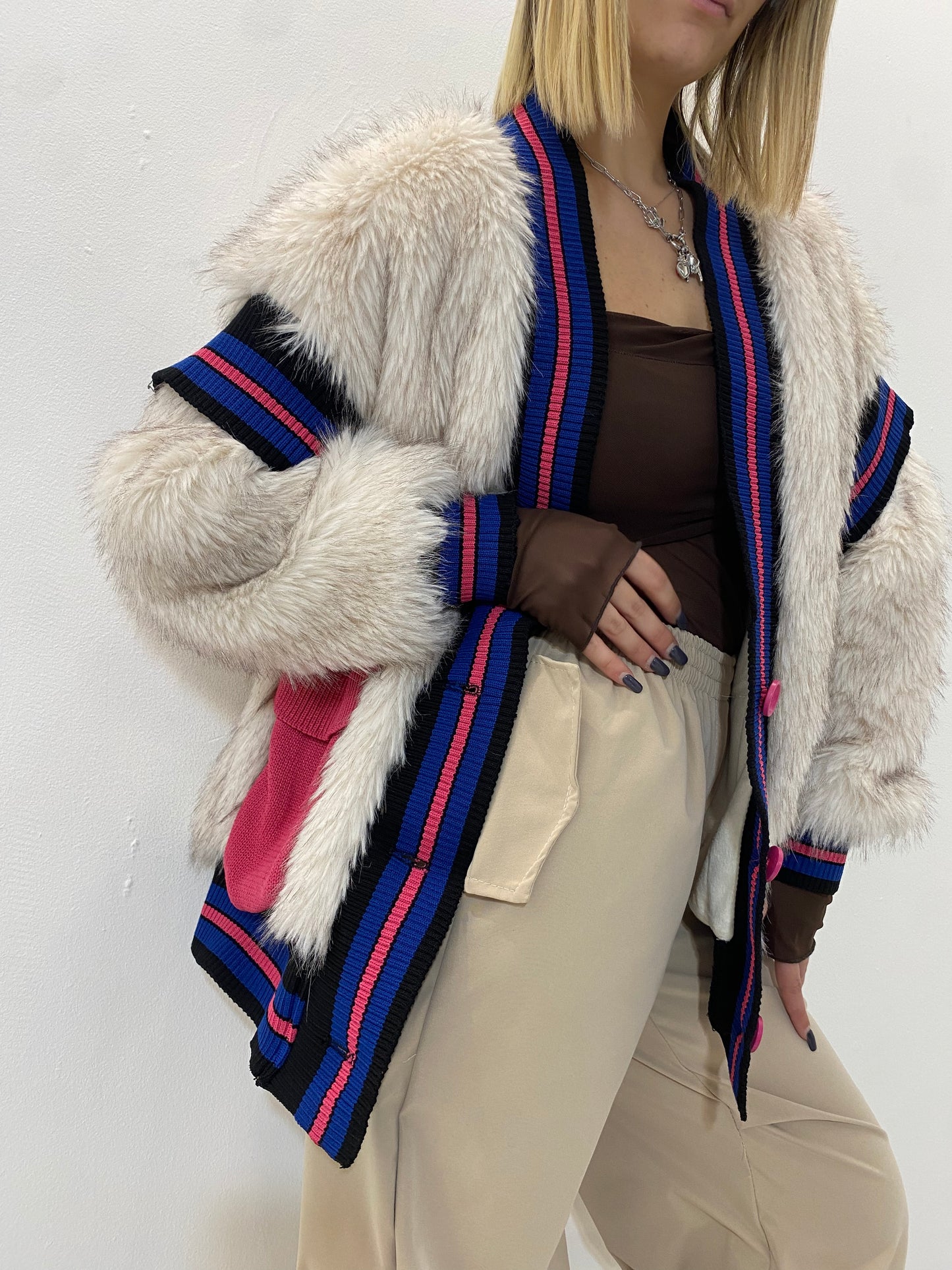Cardigan di pelliccia