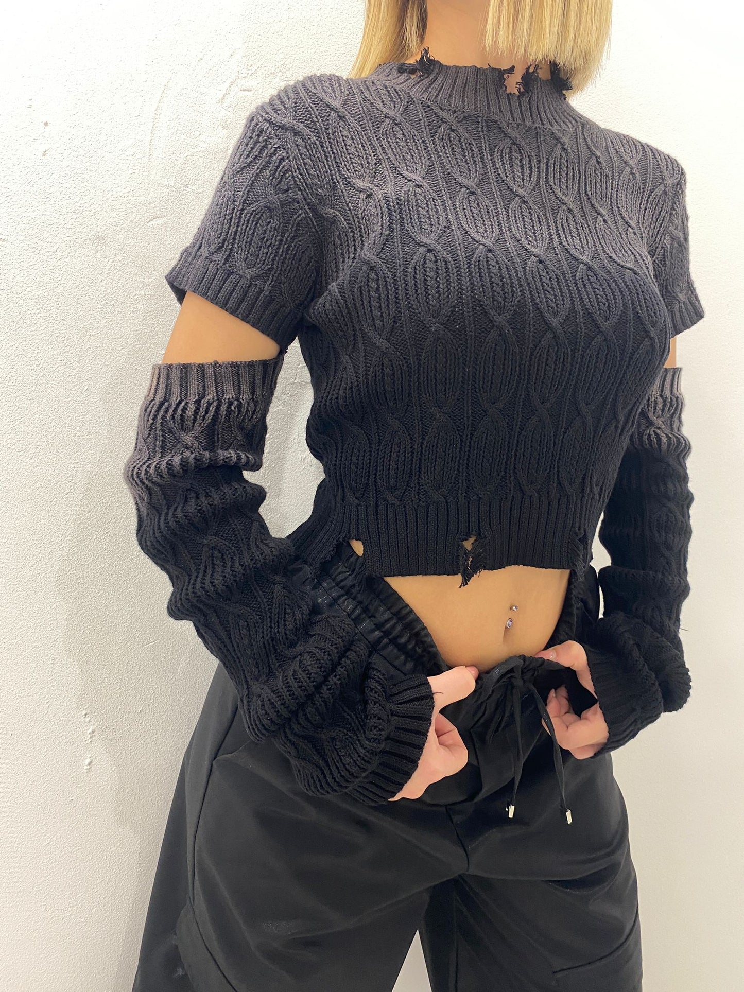 Maglioncino Effetto Denim