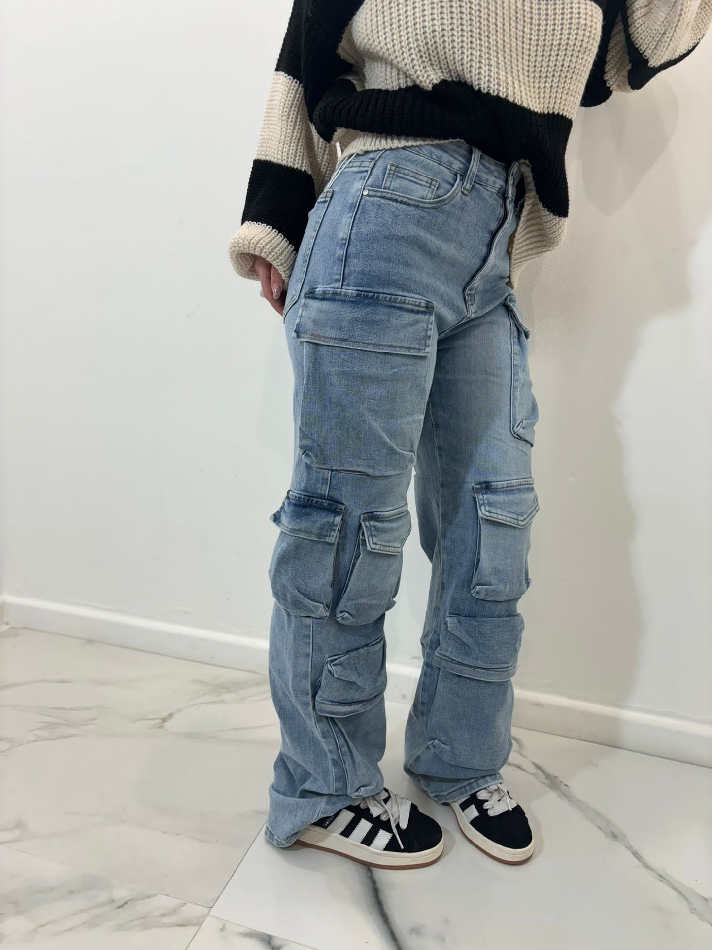 Cargo color jeans