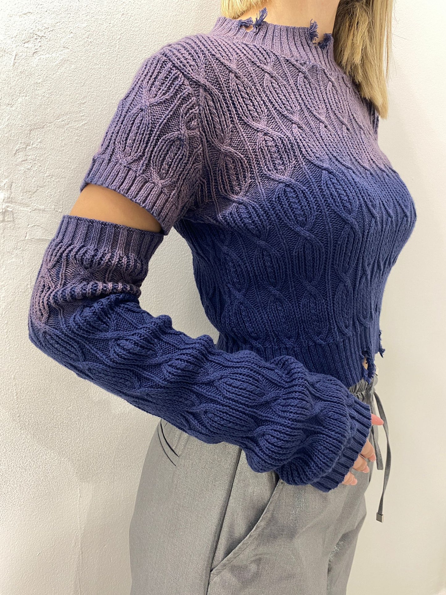 Maglioncino Effetto Denim