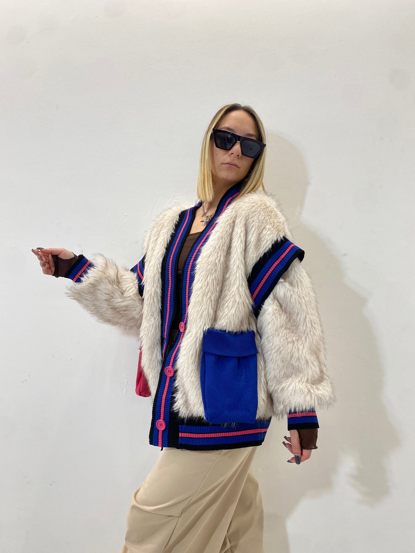 Cardigan di pelliccia