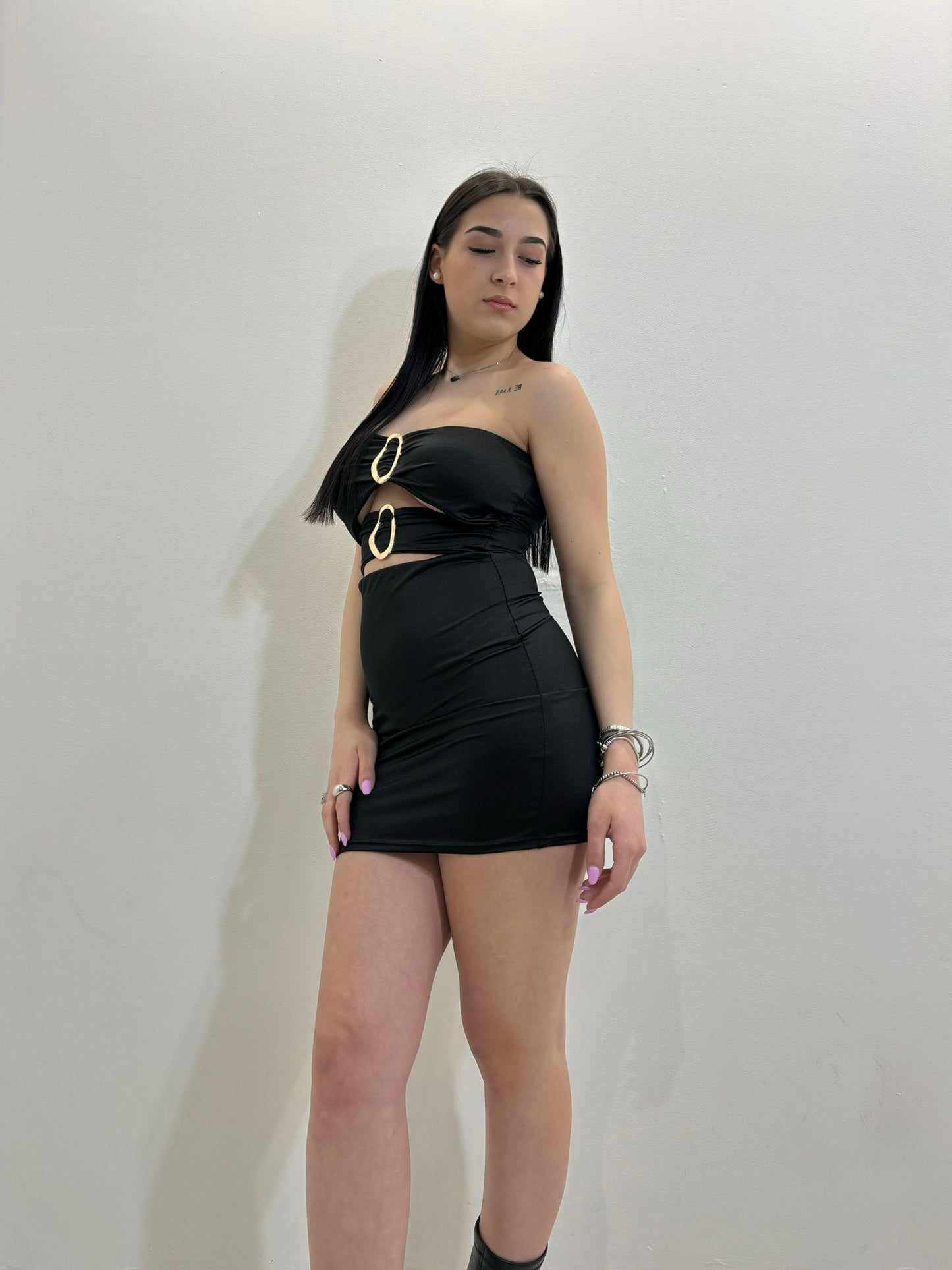 vestito midi nero