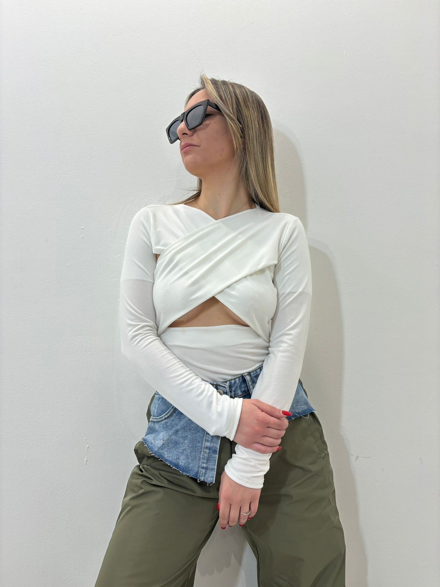 Body incrociato bianco