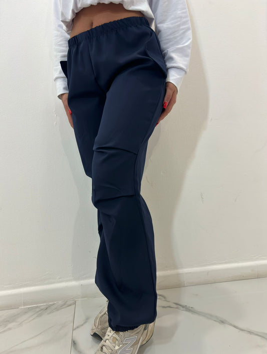 Pantalone paracadute blu