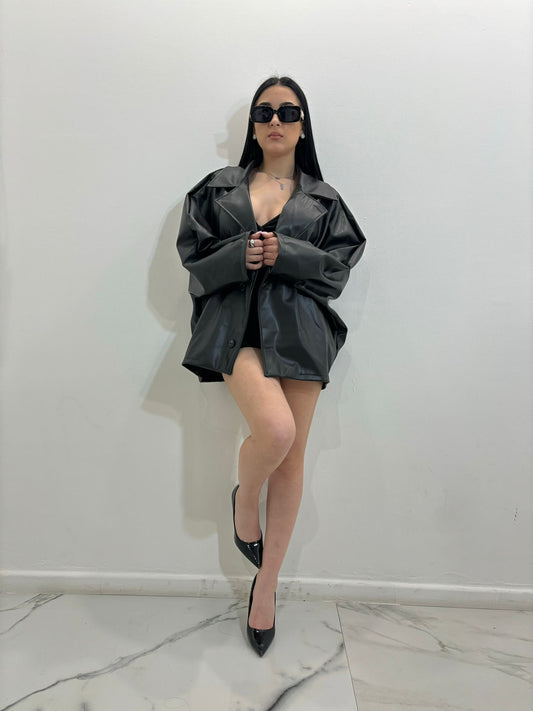 giacca trench nero