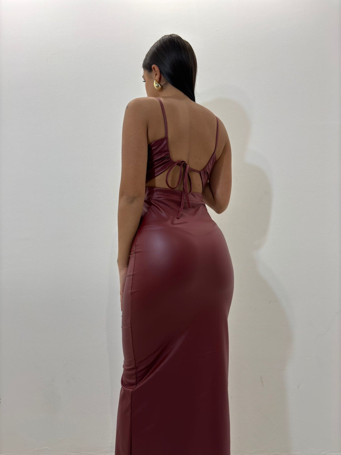 Vestito Letizia bordeaux